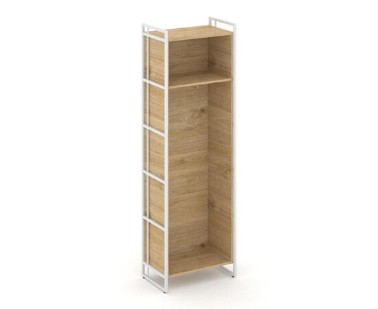 Рифт Гардероб 640x396x2010 RF.GB-51 (R) Тиквуд Светлый/Металл белый, Основной цвет: Тиквуд Светлый/Металл белый, Ширина: 640, Высота: 2010, Глубина: 396, Максимальная ширина: 640, Максимальная глубина: 396, Максимальная высота: 2010, Объем: 0,087, Бренд: РИВА ООО, Артикул для сайта: RF.GB-51 (R), изображение 2post-test