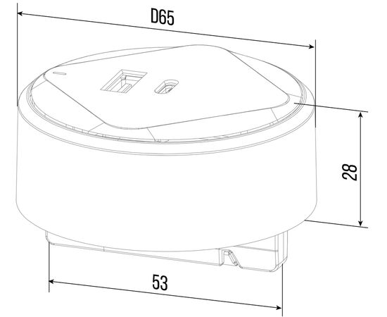 Адаптер трековой розетки USB/Type-C d65 T21R-B.N Чёрный, Основной цвет: Чёрный, Максимальный диаметр: 65, Вес: 0,081, Бренд: РИВА ООО, Артикул для сайта: T21R-B.N, изображение 2post-test