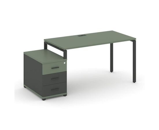 Концепт Стол письменный с 1 опорной тумбой 1580/1946x720x750 CN.SP-304 A Кобо/Антрацит NEW/Металл Антрацит, Основной цвет: Кобо/Антрацит NEW/Металл Антрацит, Ширина: 1946, Высота: 750, Глубина: 720, Максимальная ширина: 1946, Максимальная глубина: 720, Минимальная ширина: 1580, Максимальная высота: 750, Вес: 61,77, Объем: 0,157, Бренд: РИВА ООО, Артикул для сайта: CN.SP-304 A, изображение 2post-test
