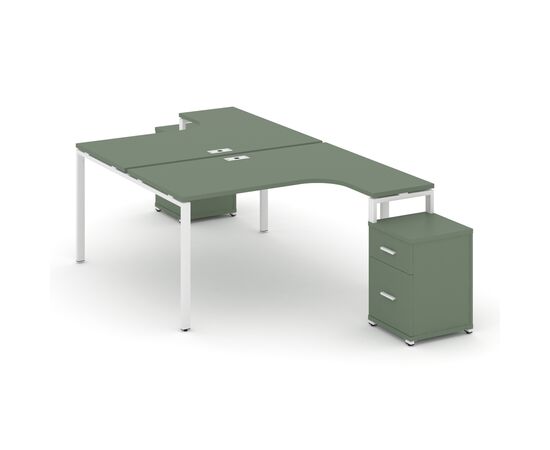 Концепт Рабочая станция с 2 опорными тумбами 1580x2400x750 CN.DSA-308 A Кобо/Металл белый, Основной цвет: Кобо/Металл белый, Ширина: 1580, Высота: 750, Глубина: 2400, Максимальная ширина: 1580, Максимальная глубина: 2400, Максимальная высота: 750, Вес: 118,65, Объем: 0,379, Бренд: РИВА ООО, Артикул для сайта: CN.DSA-308 A, изображение 2post-test