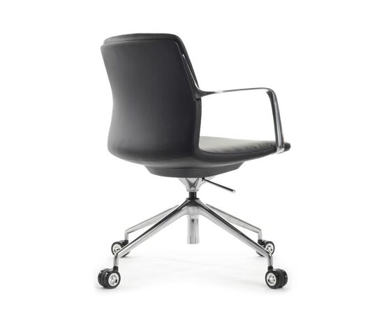 Кресло Плаза-M 70x70x80/86 FK004-B12 Чёрный, Основной цвет: Чёрный, Ширина: 70, Высота: 86, Глубина: 70, Максимальная ширина: 70, Максимальная глубина: 70, Максимальная высота: 86, Вес: 16, Материал сиденья: натуральная кожа/экокожа, Механизм: пиастра, Подголовник: алюминий, Цвет сиденья: Черный, Цвет спинки: Черный, Максимальная нагрузка: 120, Материал спинки: натуральная кожа/экокожа, Гарантия: 5 лет, Страна производитель: Китай, Объем: 0,209, Бренд: РИВА ООО, Артикул для сайта: FK004-B12, изображение 3post-test