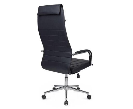Кресло Нэсс RCH 61x72x121/131 NSL-206 Чёрный, Основной цвет: Чёрный, Ширина: 61, Высота: 131, Глубина: 72, Максимальная ширина: 61, Максимальная глубина: 72, Максимальная высота: 131, Вес: 12,4, Материал сиденья: экокожа, Механизм: топ-ган, Подголовник: хром, с накладками из экокожи в цвет кресла, Цвет сиденья: Черный, Цвет спинки: Черный, Максимальная нагрузка: 120, Материал спинки: экокожа, Гарантия: 1 год, Страна производитель: Россия, Объем: 0,145, Бренд: РИВА ООО, Артикул для сайта: NSL-206, изображение 3post-test