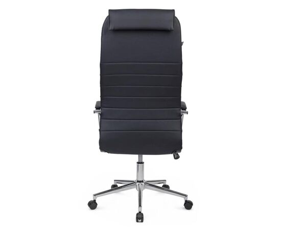 Кресло Нэсс RCH 61x72x121/131 NSL-206 Чёрный, Основной цвет: Чёрный, Ширина: 61, Высота: 131, Глубина: 72, Максимальная ширина: 61, Максимальная глубина: 72, Максимальная высота: 131, Вес: 12,4, Материал сиденья: экокожа, Механизм: топ-ган, Подголовник: хром, с накладками из экокожи в цвет кресла, Цвет сиденья: Черный, Цвет спинки: Черный, Максимальная нагрузка: 120, Материал спинки: экокожа, Гарантия: 1 год, Страна производитель: Россия, Объем: 0,145, Бренд: РИВА ООО, Артикул для сайта: NSL-206, изображение 4post-test
