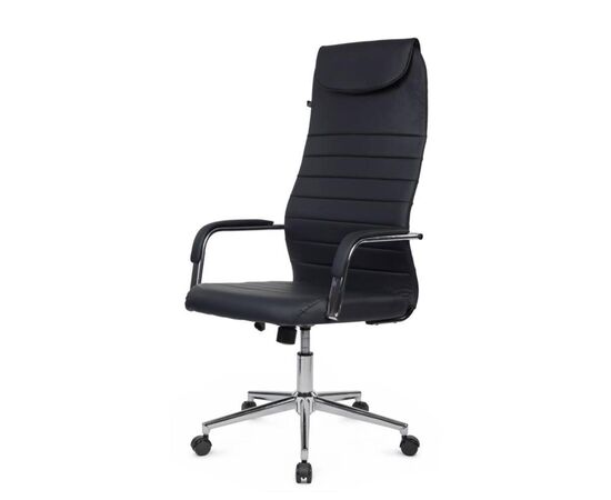 Кресло Нэсс RCH 61x72x121/131 NSL-206 Чёрный, Основной цвет: Чёрный, Ширина: 61, Высота: 131, Глубина: 72, Максимальная ширина: 61, Максимальная глубина: 72, Максимальная высота: 131, Вес: 12,4, Материал сиденья: экокожа, Механизм: топ-ган, Подголовник: хром, с накладками из экокожи в цвет кресла, Цвет сиденья: Черный, Цвет спинки: Черный, Максимальная нагрузка: 120, Материал спинки: экокожа, Гарантия: 1 год, Страна производитель: Россия, Объем: 0,145, Бренд: РИВА ООО, Артикул для сайта: NSL-206, изображение 7post-test