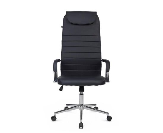 Кресло Нэсс RCH 61x72x121/131 NSL-206 Чёрный, Основной цвет: Чёрный, Ширина: 61, Высота: 131, Глубина: 72, Максимальная ширина: 61, Максимальная глубина: 72, Максимальная высота: 131, Вес: 12,4, Материал сиденья: экокожа, Механизм: топ-ган, Подголовник: хром, с накладками из экокожи в цвет кресла, Цвет сиденья: Черный, Цвет спинки: Черный, Максимальная нагрузка: 120, Материал спинки: экокожа, Гарантия: 1 год, Страна производитель: Россия, Объем: 0,145, Бренд: РИВА ООО, Артикул для сайта: NSL-206, изображение 8post-test
