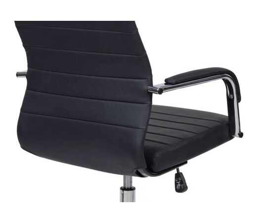 Кресло Нэсс RCH 61x72x121/131 NSL-206 Чёрный, Основной цвет: Чёрный, Ширина: 61, Высота: 131, Глубина: 72, Максимальная ширина: 61, Максимальная глубина: 72, Максимальная высота: 131, Вес: 12,4, Материал сиденья: экокожа, Механизм: топ-ган, Подголовник: хром, с накладками из экокожи в цвет кресла, Цвет сиденья: Черный, Цвет спинки: Черный, Максимальная нагрузка: 120, Материал спинки: экокожа, Гарантия: 1 год, Страна производитель: Россия, Объем: 0,145, Бренд: РИВА ООО, Артикул для сайта: NSL-206, изображение 12post-test