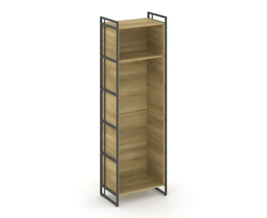 Рифт Гардероб 640x396x2010 RF.GB-51 (L) Дуб Винченцо/Металл Антрацит, Основной цвет: Дуб Винченцо/Металл Антрацит, Ширина: 640, Высота: 2010, Глубина: 396, Максимальная ширина: 640, Максимальная глубина: 396, Максимальная высота: 2010, Объем: 0,123, Бренд: РИВА ООО, Артикул для сайта: RF.GB-51 (L), изображение 2post-test
