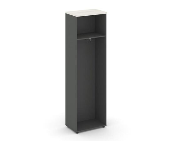 Стайл Проджект Гардероб узкий неглубокий 600x400x1982 SN.GB-001 Антрацит NEW/Дуб Наварра/Черный Ручки, Основной цвет: Антрацит NEW/Дуб Наварра/Черный Ручки, Ширина: 600, Высота: 1982, Глубина: 400, Максимальная ширина: 600, Максимальная глубина: 400, Максимальная высота: 1982, Объем: 0,094, Бренд: РИВА ООО, Артикул для сайта: SN.GB-001, изображение 2post-test