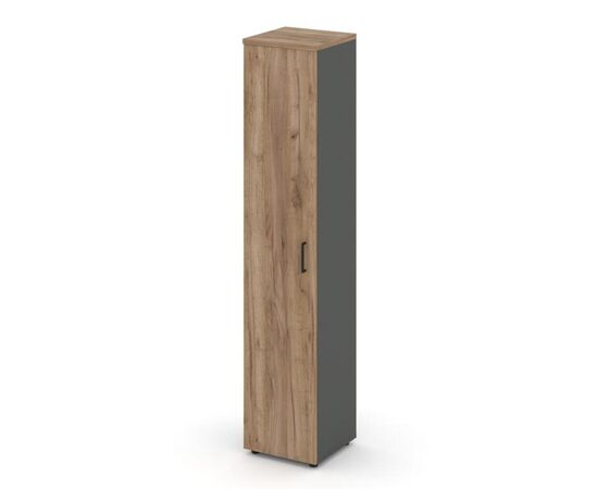 Стайл Проджект Шкаф высокий узкий универсальный 400x400x1982 SN.STU.E-108 Антрацит NEW/Дуб Табак/Черный Ручки, Основной цвет: Антрацит NEW/Дуб Табак/Черный Ручки, Ширина: 400, Высота: 1982, Глубина: 400, Максимальная ширина: 400, Максимальная глубина: 400, Максимальная высота: 1982, Объем: 0,054, Бренд: РИВА ООО, Артикул для сайта: SN.STU.E-108, изображение 2post-test