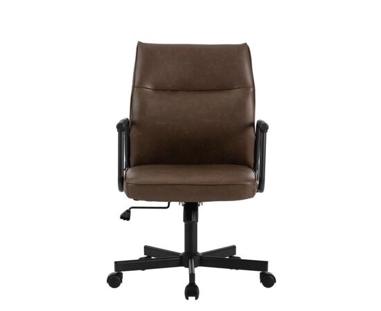Кресло Стен 68x68x92/102 W-263 Коричневый, Основной цвет: Коричневый, Ширина: 68, Высота: 102, Глубина: 68, Максимальная ширина: 68, Максимальная глубина: 68, Максимальная высота: 102, Вес: 13,6, Материал сиденья: экокожа, Механизм: топ-ган, Подголовник: черный металл с пластиковыми накладками, Цвет сиденья: Коричневый, Цвет спинки: Коричневый, Максимальная нагрузка: 120, Материал спинки: экокожа, Гарантия: 1 год, Страна производитель: Китай, Объем: 0,093, Бренд: РИВА ООО, Артикул для сайта: W-263, изображение 8post-test