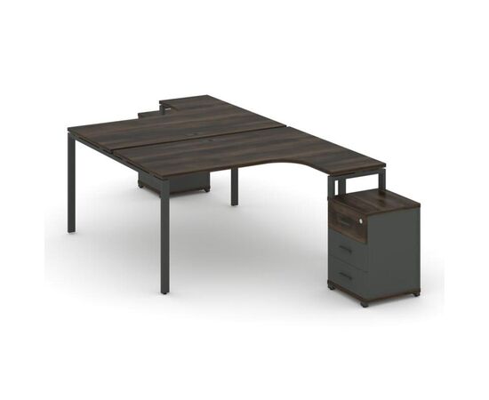 Концепт Рабочая станция с 2 опорными тумбами 1380x2400/3532x750 CN.DSA-305 A Дуб Мали/Антрацит NEW/Металл Антрацит, Основной цвет: Дуб Мали/Антрацит NEW/Металл Антрацит, Ширина: 1380, Высота: 750, Глубина: 3532, Максимальная ширина: 1380, Максимальная глубина: 3532, Максимальная высота: 750, Минимальная глубина: 2400, Вес: 114,42, Объем: 0,366, Бренд: РИВА ООО, Артикул для сайта: CN.DSA-305 A, изображение 2post-test