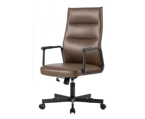 Кресло Стен 68x68x103/113 W-263H Коричневый, Основной цвет: Коричневый, Ширина: 68, Высота: 113, Глубина: 68, Максимальная ширина: 68, Максимальная глубина: 68, Максимальная высота: 113, Вес: 14, Материал сиденья: экокожа, Механизм: топ-ган, Подголовник: черный металл с пластиковыми накладками, Цвет спинки: Коричневый, Максимальная нагрузка: 120, Цвет сиденья: Коричневый, Материал спинки: экокожа, Страна производитель: Китай, Объем: 0,114, Бренд: РИВА ООО, Артикул для сайта: W-263H, изображение 7post-test