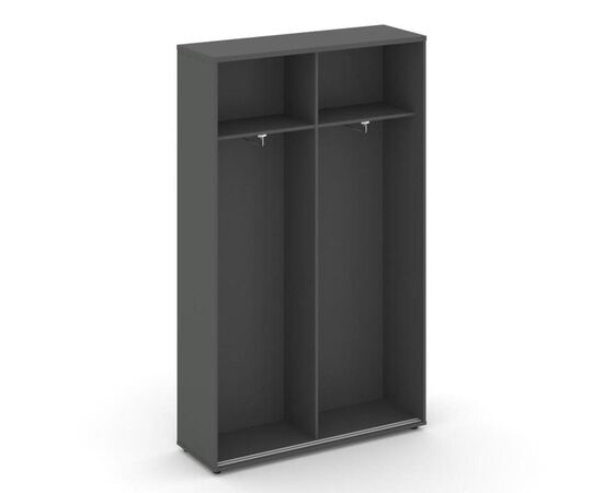 Стайл Проджект Шкаф-купе для одежды 1200x400x1982 SN.SHK.E-003 Антрацит NEW/Антрацит NEW/Белый/Черный Ручки, Основной цвет: Антрацит NEW/Антрацит NEW/Белый/Черный Ручки, Ширина: 1200, Высота: 1982, Глубина: 400, Максимальная ширина: 1200, Максимальная глубина: 400, Максимальная высота: 1982, Объем: 0,126, Бренд: РИВА ООО, Артикул для сайта: SN.SHK.E-003, изображение 2post-test