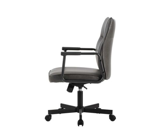 Кресло Стен 68x68x92/102 W-263 Темно-серый, Основной цвет: Темно-серый, Ширина: 68, Высота: 102, Глубина: 68, Максимальная ширина: 68, Максимальная глубина: 68, Максимальная высота: 102, Вес: 13,6, Материал сиденья: экокожа, Механизм: топ-ган, Подголовник: черный металл с пластиковыми накладками, Цвет сиденья: Темно-серый, Цвет спинки: Темно-серый, Максимальная нагрузка: 120, Материал спинки: экокожа, Гарантия: 1 год, Страна производитель: Китай, Объем: 0,093, Бренд: РИВА ООО, Артикул для сайта: W-263, изображение 6post-test