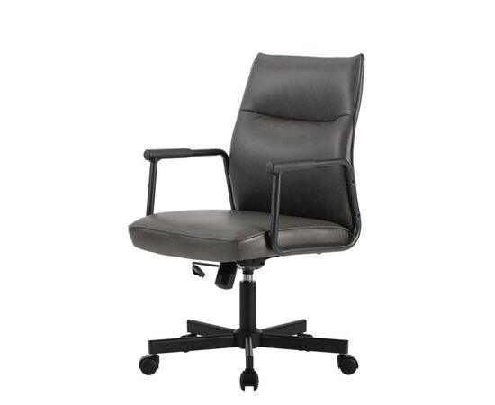 Кресло Стен 68x68x92/102 W-263 Темно-серый, Основной цвет: Темно-серый, Ширина: 68, Высота: 102, Глубина: 68, Максимальная ширина: 68, Максимальная глубина: 68, Максимальная высота: 102, Вес: 13,6, Материал сиденья: экокожа, Механизм: топ-ган, Подголовник: черный металл с пластиковыми накладками, Цвет сиденья: Темно-серый, Цвет спинки: Темно-серый, Максимальная нагрузка: 120, Материал спинки: экокожа, Гарантия: 1 год, Страна производитель: Китай, Объем: 0,093, Бренд: РИВА ООО, Артикул для сайта: W-263, изображение 7post-test