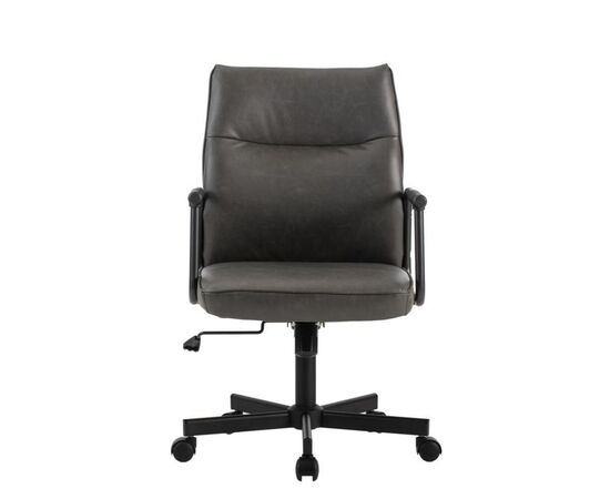 Кресло Стен 68x68x92/102 W-263 Темно-серый, Основной цвет: Темно-серый, Ширина: 68, Высота: 102, Глубина: 68, Максимальная ширина: 68, Максимальная глубина: 68, Максимальная высота: 102, Вес: 13,6, Материал сиденья: экокожа, Механизм: топ-ган, Подголовник: черный металл с пластиковыми накладками, Цвет сиденья: Темно-серый, Цвет спинки: Темно-серый, Максимальная нагрузка: 120, Материал спинки: экокожа, Гарантия: 1 год, Страна производитель: Китай, Объем: 0,093, Бренд: РИВА ООО, Артикул для сайта: W-263, изображение 8post-test