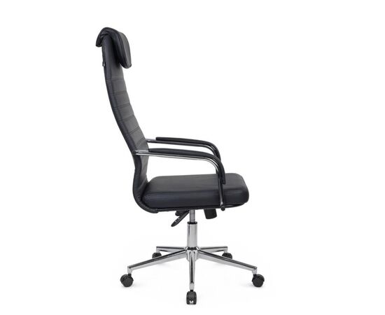 Кресло Танго RCH 53x78x114/124 TOL-207 Чёрный, Основной цвет: Чёрный, Ширина: 53, Высота: 124, Глубина: 78, Максимальная ширина: 53, Максимальная глубина: 78, Максимальная высота: 124, Вес: 14, Материал сиденья: экокожа, Механизм: топ-ган люкс, Подголовник: хром, с накладками из экокожи в цвет кресла, Цвет сиденья: Черный, Цвет спинки: Черный, Максимальная нагрузка: 120, Материал спинки: экокожа, Гарантия: 1 год, Страна производитель: Россия, Объем: 0,219, Бренд: РИВА ООО, Артикул для сайта: TOL-207, изображение 2post-test