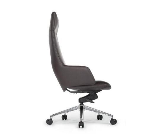 Кресло Спелл 68x68x119/125 A1719 Темно-коричневый, Основной цвет: Темно-коричневый, Ширина: 68, Высота: 125, Глубина: 68, Максимальная ширина: 68, Максимальная глубина: 68, Максимальная высота: 125, Вес: 23,4, Материал сиденья: натуральная кожа/экокожа, Механизм: мультиблок с фиксацией в 3 положениях, Подголовник: обтянутые кожей в цвет кресла, Цвет сиденья: Темно-коричневый, Цвет спинки: Темно-коричневый, Максимальная нагрузка: 120, Материал спинки: натуральная кожа/экокожа, Гарантия: 5 лет, Страна производитель: Китай, Объем: 0,479, Бренд: РИВА ООО, Артикул для сайта: A1719, изображение 2post-test