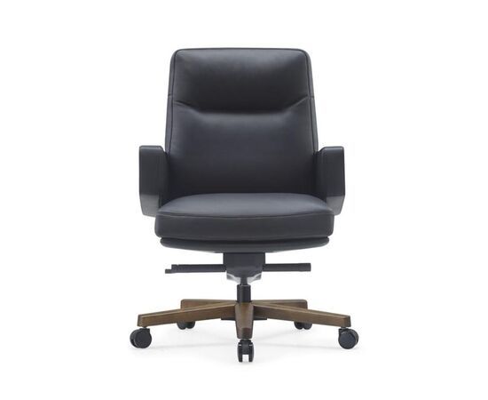 Кресло Рафаэль-M 67x69x102/107 B2119 Чёрный, Основной цвет: Чёрный, Ширина: 67, Высота: 107, Глубина: 69, Максимальная ширина: 67, Максимальная глубина: 69, Максимальная высота: 107, Вес: 37, Материал сиденья: натуральная кожа/экокожа, Механизм: синхромеханизм с фиксацией в 4 положениях, Подголовник: обтянутые кожей в цвет кресла, Цвет сиденья: Черный, Цвет спинки: Черный, Максимальная нагрузка: 250, Материал спинки: натуральная кожа/экокожа, Гарантия: 5 лет, Страна производитель: Китай, Объем: 0,549, Бренд: РИВА ООО, Артикул для сайта: B2119, изображение 4post-test