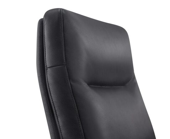 Кресло Рафаэль-M 67x69x102/107 B2119 Чёрный, Основной цвет: Чёрный, Ширина: 67, Высота: 107, Глубина: 69, Максимальная ширина: 67, Максимальная глубина: 69, Максимальная высота: 107, Вес: 37, Материал сиденья: натуральная кожа/экокожа, Механизм: синхромеханизм с фиксацией в 4 положениях, Подголовник: обтянутые кожей в цвет кресла, Цвет сиденья: Черный, Цвет спинки: Черный, Максимальная нагрузка: 250, Материал спинки: натуральная кожа/экокожа, Гарантия: 5 лет, Страна производитель: Китай, Объем: 0,549, Бренд: РИВА ООО, Артикул для сайта: B2119, изображение 5post-test