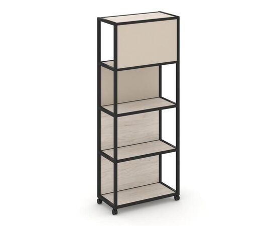 Шелф Мобайл Стеллаж 5 уровней 1 секция 600x400x2000 VR.LT-STK-504.06 Денвер Светлый/Металл Черный/W-04, Основной цвет: Денвер Светлый/Металл Черный/W-04, Ширина: 600, Высота: 2000, Глубина: 400, Максимальная ширина: 600, Максимальная глубина: 400, Максимальная высота: 2000, Объем: 0,113, Бренд: РИВА ООО, Артикул для сайта: VR.LT-STK-504.06, изображение 3post-test