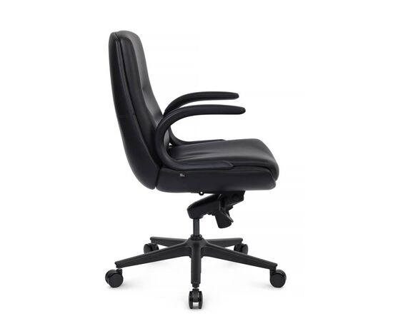 Кресло Данте-M 60x66x105/112 B2561-12 Чёрный, Основной цвет: Чёрный, Ширина: 60, Высота: 112, Глубина: 66, Максимальная ширина: 60, Максимальная глубина: 66, Максимальная высота: 112, Вес: 27, Материал сиденья: экокожа, Механизм: мультиблок, Подголовник: черный нейлон, с накладками из экокожи в цвет кресла, Цвет сиденья: Черный, Цвет спинки: Черный, Максимальная нагрузка: 150, Материал спинки: экокожа, Гарантия: 5 лет, Страна производитель: Китай, Объем: 0,216, Бренд: РИВА ООО, Артикул для сайта: B2561-12, изображение 2post-test