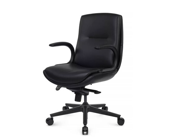 Кресло Данте-M 60x66x105/112 B2561-12 Чёрный, Основной цвет: Чёрный, Ширина: 60, Высота: 112, Глубина: 66, Максимальная ширина: 60, Максимальная глубина: 66, Максимальная высота: 112, Вес: 27, Материал сиденья: экокожа, Механизм: мультиблок, Подголовник: черный нейлон, с накладками из экокожи в цвет кресла, Цвет сиденья: Черный, Цвет спинки: Черный, Максимальная нагрузка: 150, Материал спинки: экокожа, Гарантия: 5 лет, Страна производитель: Китай, Объем: 0,216, Бренд: РИВА ООО, Артикул для сайта: B2561-12, изображение 7post-test