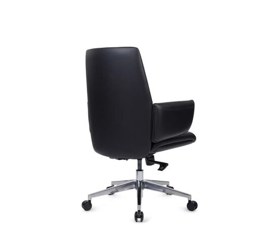 Кресло Энзо-M 65x68x93/103 WISE-02 Чёрный, Основной цвет: Чёрный, Ширина: 65, Высота: 103, Глубина: 68, Максимальная ширина: 65, Максимальная глубина: 68, Максимальная высота: 103, Вес: 26,6, Материал сиденья: экокожа, Цвет сиденья: Черный, Цвет спинки: Черный, Максимальная нагрузка: 250, Подголовник: обтянутые экокожей в цвет кресла, Материал спинки: экокожа, Гарантия: 5 лет, Страна производитель: Китай, Бренд: РИВА ООО, Артикул для сайта: WISE-02, изображение 3post-test