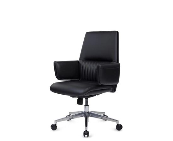 Кресло Энзо-M 65x68x93/103 WISE-02 Чёрный, Основной цвет: Чёрный, Ширина: 65, Высота: 103, Глубина: 68, Максимальная ширина: 65, Максимальная глубина: 68, Максимальная высота: 103, Вес: 26,6, Материал сиденья: экокожа, Цвет сиденья: Черный, Цвет спинки: Черный, Максимальная нагрузка: 250, Подголовник: обтянутые экокожей в цвет кресла, Материал спинки: экокожа, Гарантия: 5 лет, Страна производитель: Китай, Бренд: РИВА ООО, Артикул для сайта: WISE-02, изображение 7post-test