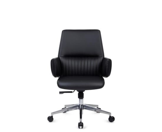 Кресло Энзо-M 65x68x93/103 WISE-02 Чёрный, Основной цвет: Чёрный, Ширина: 65, Высота: 103, Глубина: 68, Максимальная ширина: 65, Максимальная глубина: 68, Максимальная высота: 103, Вес: 26,6, Материал сиденья: экокожа, Цвет сиденья: Черный, Цвет спинки: Черный, Максимальная нагрузка: 250, Подголовник: обтянутые экокожей в цвет кресла, Материал спинки: экокожа, Гарантия: 5 лет, Страна производитель: Китай, Бренд: РИВА ООО, Артикул для сайта: WISE-02, изображение 8post-test