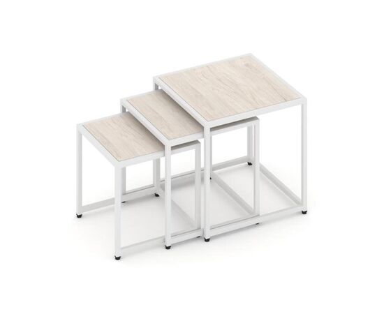 Лофт Стол журнальный 450x450x450 VR.L-SJK-45 Денвер Светлый/Металл белый, Основной цвет: Денвер Светлый/Металл белый, Ширина: 450, Высота: 450, Глубина: 450, Максимальная ширина: 450, Максимальная глубина: 450, Максимальная высота: 450, Объем: 0,129, Бренд: РИВА ООО, Артикул для сайта: VR.L-SJK-45, изображение 4post-test