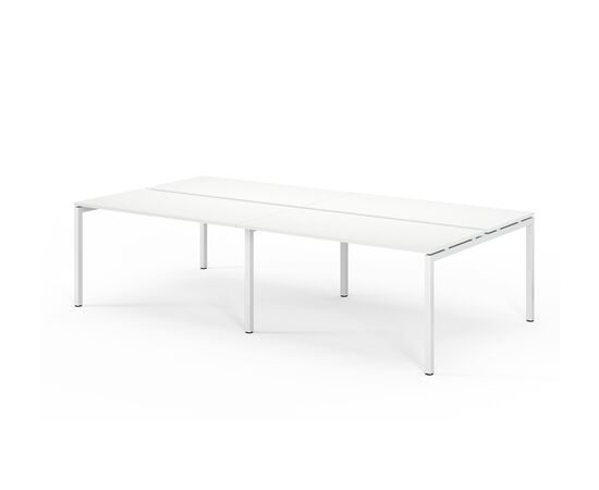 ТУР/TOUR Бенч на 4 рабочих места 236x139xh75 TOUR bench 236x139 W3 Белый, Основной цвет: Белый, Ширина: 236, Высота: 75, Глубина: 139, Максимальная ширина: 236, Максимальная глубина: 139, Максимальная высота: 75, Вес: 104,2, Объем: 0,3, Бренд: ЦЕНТРЭКСИМ ООО, Артикул для сайта: TOUR bench 236x139 W3, изображение 2post-test
