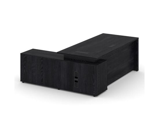 Касл Стол руководителя на опорной тумбе правый 2200x1800x750 CS.D-SRG-22 (R) Каштан Тоскана/Черный Матовый Гладкий, Основной цвет: Каштан Тоскана/Черный Матовый Гладкий, Ширина: 2200, Высота: 750, Глубина: 1800, Максимальная ширина: 2200, Максимальная глубина: 1800, Максимальная высота: 750, Объем: 0,1, Бренд: РИВА ООО, Артикул для сайта: CS.D-SRG-22 (R), изображение 2post-test