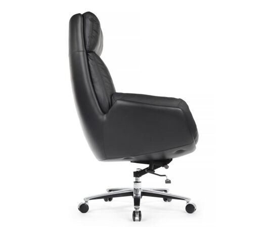 Кресло Марко 80x80x118/122 LS-262A Чёрный, Основной цвет: Чёрный, Ширина: 80, Высота: 122, Глубина: 80, Максимальная ширина: 80, Максимальная глубина: 80, Максимальная высота: 122, Вес: 36, Материал сиденья: натуральная кожа/экокожа, Механизм: дип-тильт, Подголовник: обтянутые кожей в цвет кресла, Цвет сиденья: Черный, Цвет спинки: Черный, Максимальная нагрузка: 250, Материал спинки: натуральная кожа/экокожа, Гарантия: 3 года, Страна производитель: Китай, Объем: 0,584, Бренд: РИВА ООО, Артикул для сайта: LS-262A, изображение 2post-test