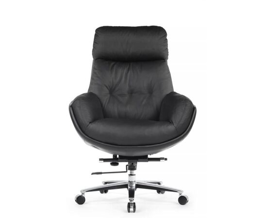 Кресло Марко 80x80x118/122 LS-262A Чёрный, Основной цвет: Чёрный, Ширина: 80, Высота: 122, Глубина: 80, Максимальная ширина: 80, Максимальная глубина: 80, Максимальная высота: 122, Вес: 36, Материал сиденья: натуральная кожа/экокожа, Механизм: дип-тильт, Подголовник: обтянутые кожей в цвет кресла, Цвет сиденья: Черный, Цвет спинки: Черный, Максимальная нагрузка: 250, Материал спинки: натуральная кожа/экокожа, Гарантия: 3 года, Страна производитель: Китай, Объем: 0,584, Бренд: РИВА ООО, Артикул для сайта: LS-262A, изображение 5post-test