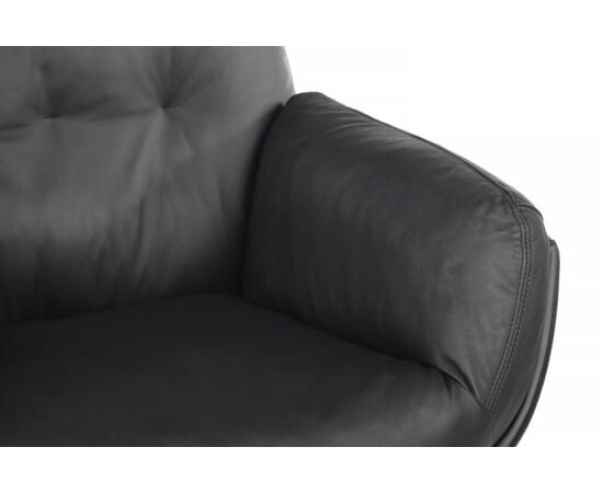 Кресло Марко 80x80x118/122 LS-262A Чёрный, Основной цвет: Чёрный, Ширина: 80, Высота: 122, Глубина: 80, Максимальная ширина: 80, Максимальная глубина: 80, Максимальная высота: 122, Вес: 36, Материал сиденья: натуральная кожа/экокожа, Механизм: дип-тильт, Подголовник: обтянутые кожей в цвет кресла, Цвет сиденья: Черный, Цвет спинки: Черный, Максимальная нагрузка: 250, Материал спинки: натуральная кожа/экокожа, Гарантия: 3 года, Страна производитель: Китай, Объем: 0,584, Бренд: РИВА ООО, Артикул для сайта: LS-262A, изображение 7post-test