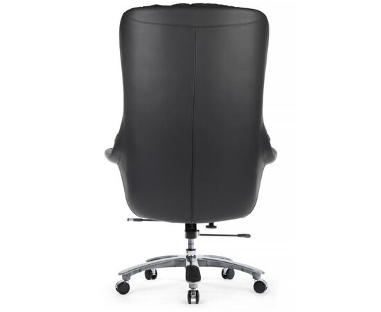 Кресло Леонардо 90x80x130/134 A355 Чёрный, Основной цвет: Чёрный, Ширина: 90, Высота: 134, Глубина: 80, Максимальная ширина: 90, Максимальная глубина: 80, Максимальная высота: 134, Вес: 42,4, Материал сиденья: натуральная кожа/экокожа, Механизм: дип-тильт, Подголовник: обтянутые кожей в цвет кресла, Цвет сиденья: Черный, Цвет спинки: Черный, Максимальная нагрузка: 250, Материал спинки: натуральная кожа/экокожа, Гарантия: 3 года, Страна производитель: Китай, Объем: 0,806, Бренд: РИВА ООО, Артикул для сайта: A355, изображение 4post-test