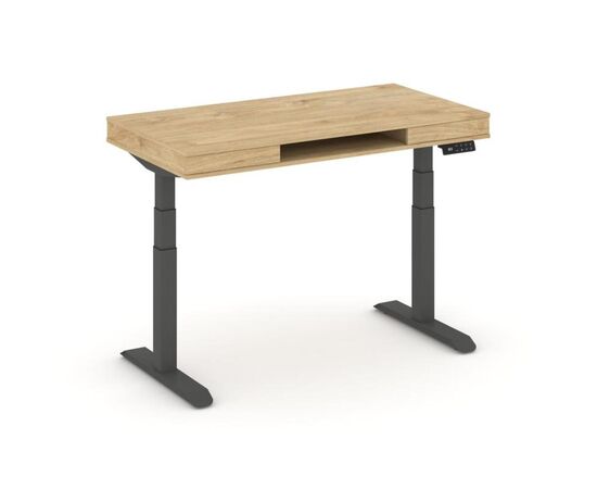 Мув Ап Стол электроподъемный 1180x720x736/1381 MV.SEWD-2.7.Y Тиквуд Светлый/Металл Антрацит Матовый Гладкий, Минимальная высота: 736, Основной цвет: Тиквуд Светлый/Металл Антрацит Матовый Гладкий, Ширина: 1180, Высота: 1381, Глубина: 720, Максимальная ширина: 1180, Максимальная глубина: 720, Максимальная высота: 1381, Вес: 2,74, Объем: 0,196, Бренд: РИВА ООО, Артикул для сайта: MV.SEWD-2.7.Y, изображение 2post-test