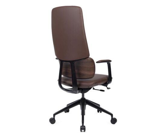 Кресло Аворио 64x61x118/128 FK014-A12 Коричневый, Основной цвет: Коричневый, Ширина: 64, Высота: 128, Глубина: 61, Максимальная ширина: 64, Максимальная глубина: 61, Максимальная высота: 128, Вес: 23,4, Материал сиденья: натуральная кожа/экокожа, Механизм: синхромеханизм со слайдером с фиксацией в 3 положениях, Подголовник: черный алюминий, с накладками из натуральной кожи в цвет кресла, Цвет сиденья: Коричневый, Цвет спинки: Коричневый, Максимальная нагрузка: 150, Материал спинки: натуральная кожа/экокожа, Гарантия: 5 лет, Страна производитель: Китай, Объем: 0,242, Бренд: РИВА ООО, Артикул для сайта: FK014-A12, изображение 2post-test