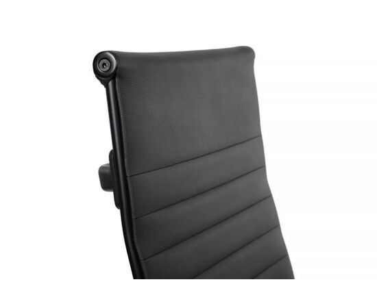 Кресло Хьюго RCH 57x56x109/119 6002-1SEB Черный/Металл черный, Основной цвет: Черный/Металл черный, Ширина: 57, Высота: 119, Глубина: 56, Максимальная ширина: 57, Максимальная глубина: 56, Максимальная высота: 119, Вес: 12,6, Материал сиденья: экокожа, Механизм: топ-ган, Подголовник: черный металл, с накладками из экокожи в цвет кресла, Цвет сиденья: Черный, Цвет спинки: Черный, Максимальная нагрузка: 120, Материал спинки: экокожа, Гарантия: 1 год, Страна производитель: Китай, Объем: 0,288, Бренд: РИВА ООО, Артикул для сайта: 6002-1SEB, изображение 9post-test