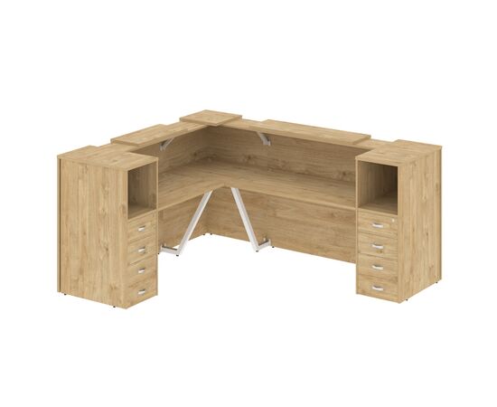 Оникс Ресепшн 2575x2175x1187 O.R-K-29 Тиквуд Светлый, Основной цвет: Тиквуд Светлый, Ширина: 2575, Высота: 1187, Глубина: 2175, Максимальная ширина: 2575, Максимальная глубина: 2175, Максимальная высота: 1187, Объем: 0,555, Бренд: РИВА ООО, Артикул для сайта: O.R-K-29, изображение 2post-test