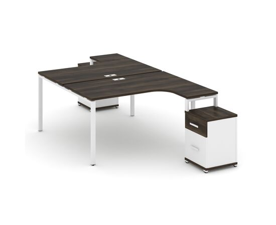 Концепт Рабочая станция с 2 опорными тумбами 1380x2400/3532x750 CN.DSA-307 A Дуб Мали/Белый Бриллиант/Металл Белый, Основной цвет: Дуб Мали/Белый Бриллиант/Металл Белый, Ширина: 1380, Высота: 750, Глубина: 3532, Максимальная ширина: 1380, Максимальная глубина: 3532, Максимальная высота: 750, Минимальная глубина: 2400, Вес: 112,39, Объем: 0,361, Бренд: РИВА ООО, Артикул для сайта: CN.DSA-307 A, изображение 2post-test