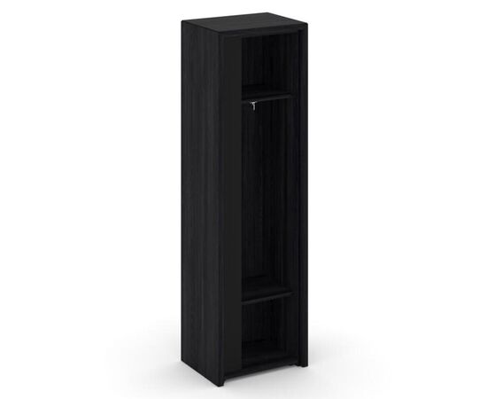 Корнер Гардероб узкий 600x450x2000 COR.GB-1 (R) Каштан Тоскана/Черный, Основной цвет: Каштан Тоскана/Черный, Ширина: 600, Высота: 2000, Глубина: 450, Максимальная ширина: 600, Максимальная глубина: 450, Максимальная высота: 2000, Объем: 0,214, Бренд: РИВА ООО, Артикул: COR.GB-1 (R), изображение 2post-test