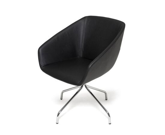 АЛМА/ALMA Кресло посетителя 61x61xh83 ALMA P10 Dakota black Черный/кожа, Основной цвет: Черный/кожа, Ширина: 61, Высота: 83, Глубина: 61, Максимальная ширина: 61, Максимальная глубина: 61, Максимальная высота: 83, Вес: 12, Объем: 0,56, Бренд: ЦЕНТРЭКСИМ ООО, Артикул для сайта: ALMA P10  Dakota black, изображение 2post-test