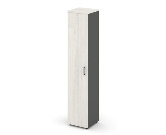 Стайл Проджект Шкаф высокий узкий универсальный 400x400x1982 SN.STU.E-108 Антрацит NEW/Дуб Наварра/Черный Ручки, Основной цвет: Антрацит NEW/Дуб Наварра/Черный Ручки, Ширина: 400, Высота: 1982, Глубина: 400, Максимальная ширина: 400, Максимальная глубина: 400, Максимальная высота: 1982, Объем: 0,054, Бренд: РИВА ООО, Артикул для сайта: SN.STU.E-108, изображение 2post-test