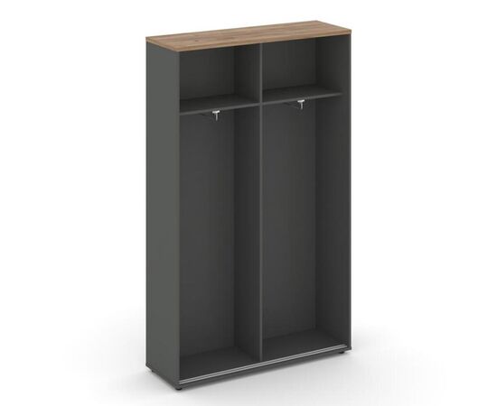 Стайл Проджект Шкаф-купе для одежды 1200x400x1982 SN.SHK-003 Антрацит NEW/Дуб Табак/Черный Ручки, Основной цвет: Антрацит NEW/Дуб Табак/Черный Ручки, Ширина: 1200, Высота: 1982, Глубина: 400, Максимальная ширина: 1200, Максимальная глубина: 400, Максимальная высота: 1982, Объем: 0,155, Бренд: РИВА ООО, Артикул для сайта: SN.SHK-003, изображение 2post-test