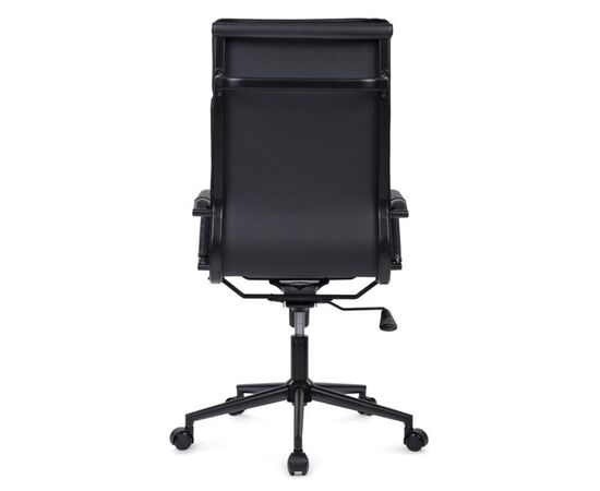 Кресло Хьюго RCH 57x56x109/119 6003-1SEB Черный/Металл черный, Основной цвет: Черный/Металл черный, Ширина: 57, Высота: 119, Глубина: 56, Максимальная ширина: 57, Максимальная глубина: 56, Максимальная высота: 119, Вес: 14,8, Материал сиденья: экокожа, Механизм: топ-ган, Подголовник: черный металл, с накладками из экокожи в цвет кресла, Цвет сиденья: Черный, Цвет спинки: Черный, Максимальная нагрузка: 120, Материал спинки: экокожа, Гарантия: 1 год, Страна производитель: Китай, Объем: 0,288, Бренд: РИВА ООО, Артикул для сайта: 6003-1SEB, изображение 4post-test