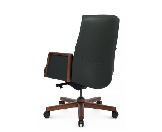 Кресло Франко-M 68x78x103/109 B2415-1 Зеленый, Основной цвет: Зеленый, Ширина: 68, Высота: 109, Глубина: 78, Максимальная ширина: 68, Максимальная глубина: 78, Максимальная высота: 109, Вес: 32, Материал сиденья: натуральная кожа/экокожа, Механизм: синхромеханизм с фиксацией в 4 положениях, Подголовник: обитые кожей в цвет кресла/массив  дерева, Цвет сиденья: Зеленый, Цвет спинки: Зеленый, Максимальная нагрузка: 250, Материал спинки: натуральная кожа/экокожа, Гарантия: 5 лет, Страна производитель: Китай, Объем: 0,286, Бренд: РИВА ООО, Артикул для сайта: B2415-1, изображение 5post-test
