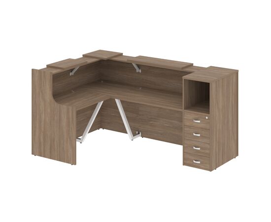 Оникс Ресепшн 2373x1568x1187 O.R-K-25 Дуб Аризона, Основной цвет: Дуб Аризона, Ширина: 2373, Высота: 1187, Глубина: 1568, Максимальная ширина: 2373, Максимальная глубина: 1568, Максимальная высота: 1187, Объем: 0,512, Бренд: РИВА ООО, Артикул для сайта: O.R-K-25, изображение 2post-test