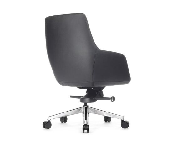 Кресло Соул-M 68x68x96/102 B1908 Чёрный, Основной цвет: Чёрный, Ширина: 68, Высота: 102, Глубина: 68, Максимальная ширина: 68, Максимальная глубина: 68, Максимальная высота: 102, Вес: 23, Материал сиденья: натуральная кожа/экокожа, Механизм: мультиблок, Подголовник: обтянутые кожей в цвет кресла, Цвет сиденья: Черный, Цвет спинки: Черный, Максимальная нагрузка: 250, Материал спинки: натуральная кожа/экокожа, Гарантия: 5 лет, Страна производитель: Китай, Объем: 0,478, Бренд: РИВА ООО, Артикул для сайта: B1908, изображение 3post-test